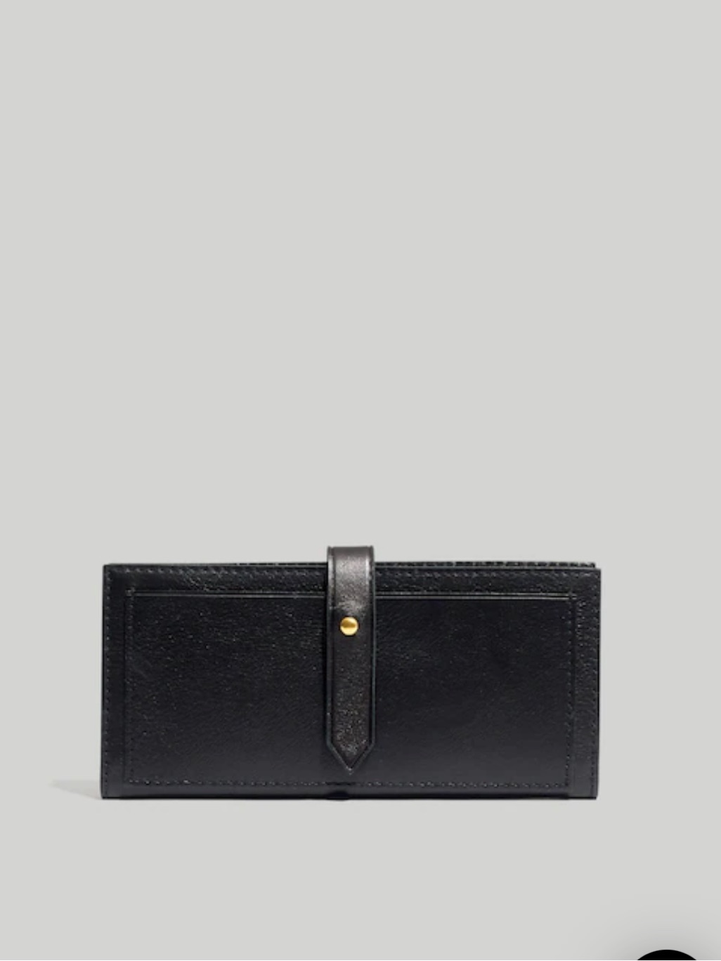Madewell The Leather Post Wallet - True Black